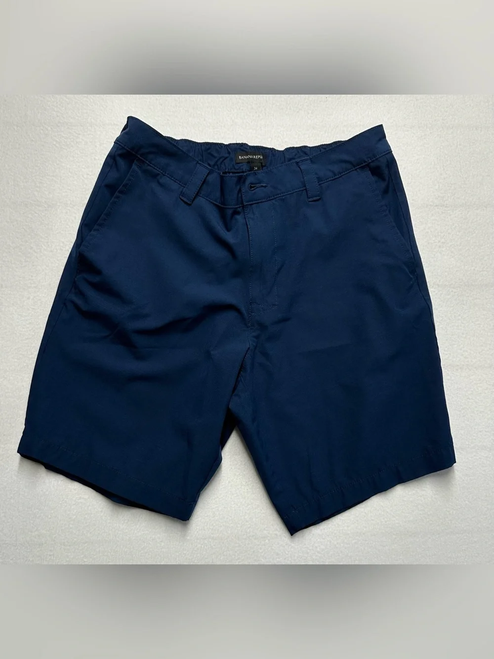 Banana Republic Men's Dark Navy Flat Front Chino Shorts | 9” Inseam